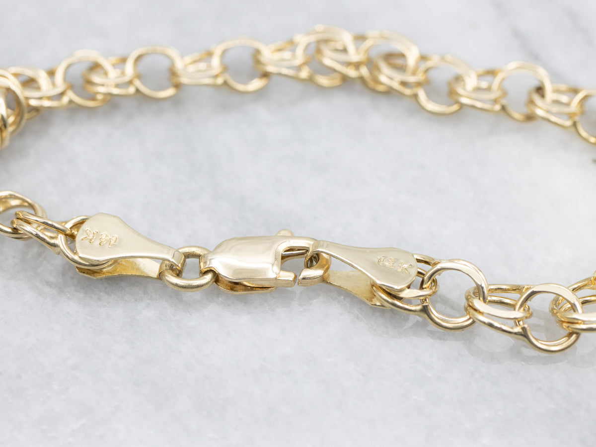 Gold Double Link Bracelet