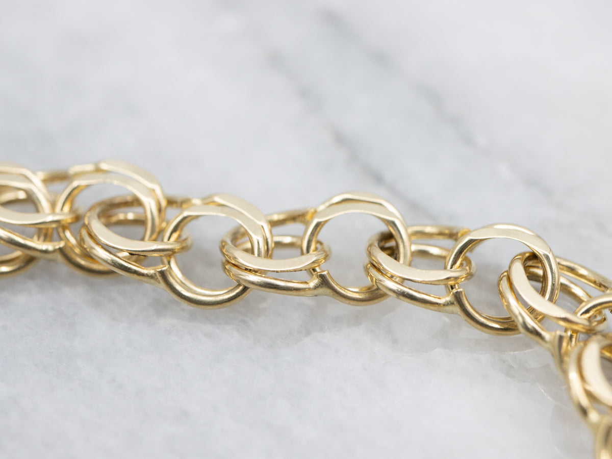 Gold Double Link Bracelet