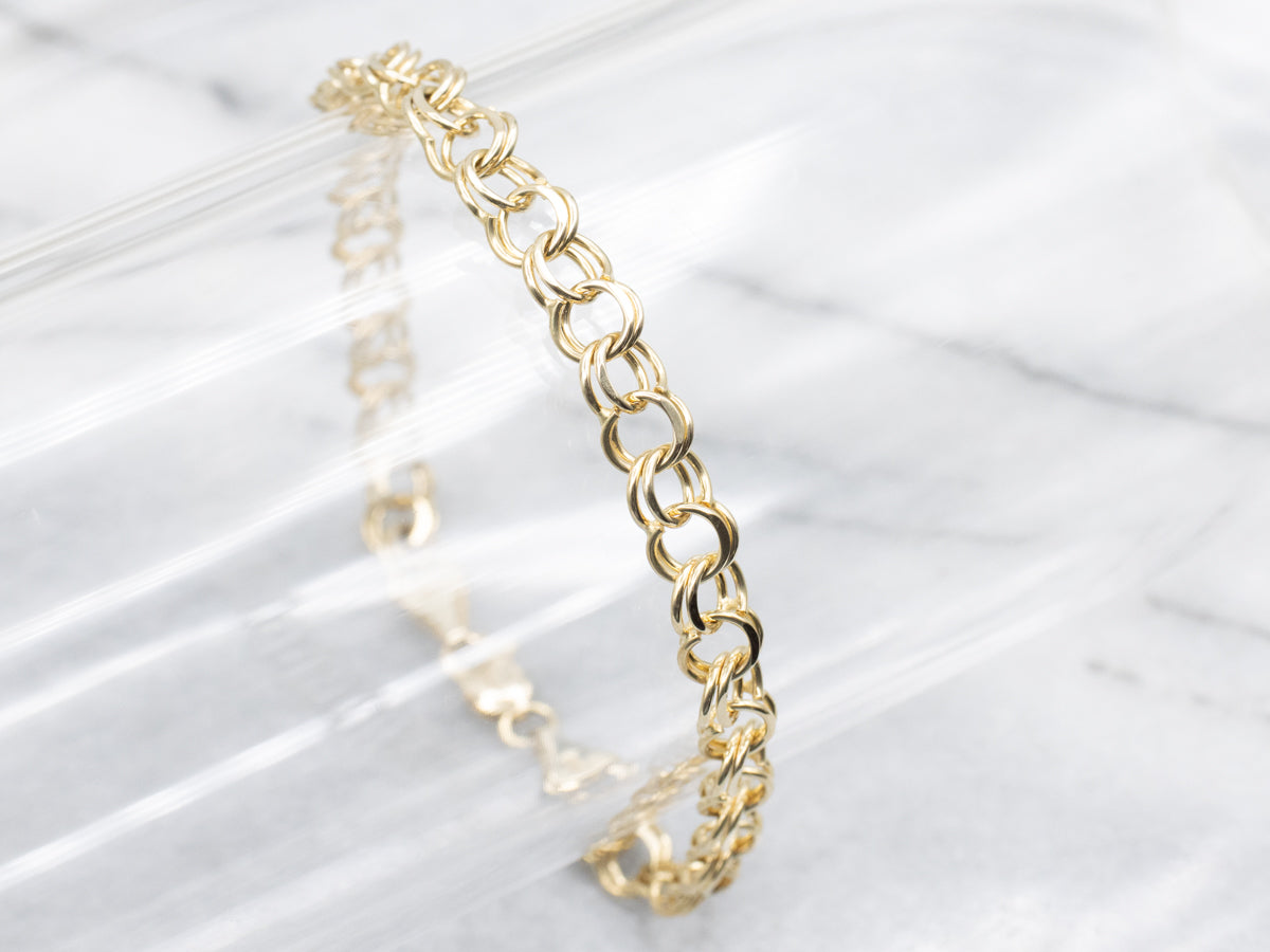 Gold Double Link Bracelet