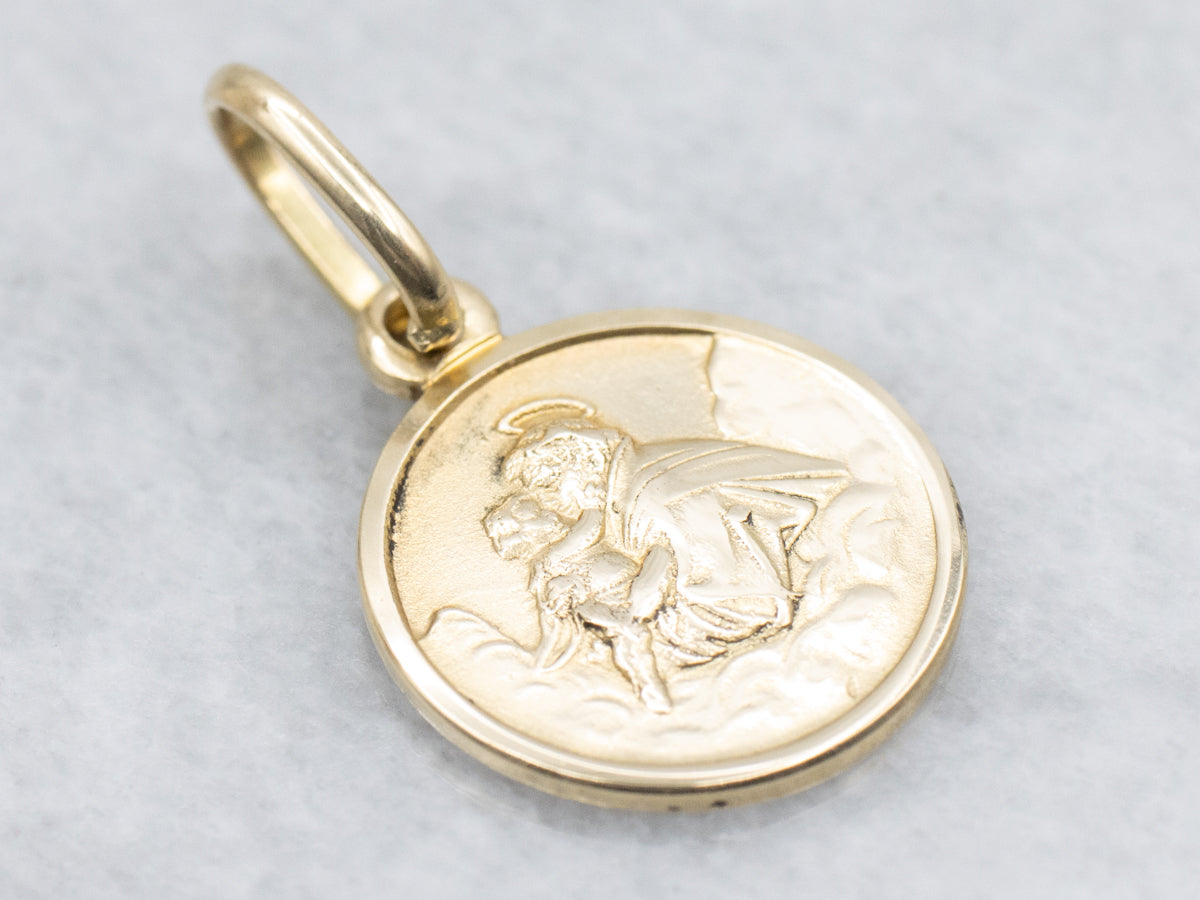 St. Anthony Religious Pendant Gold