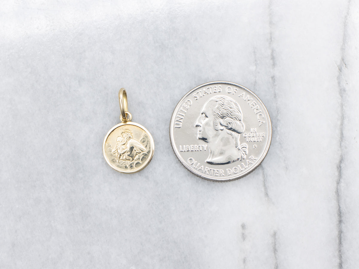 St. Anthony Religious Pendant Gold