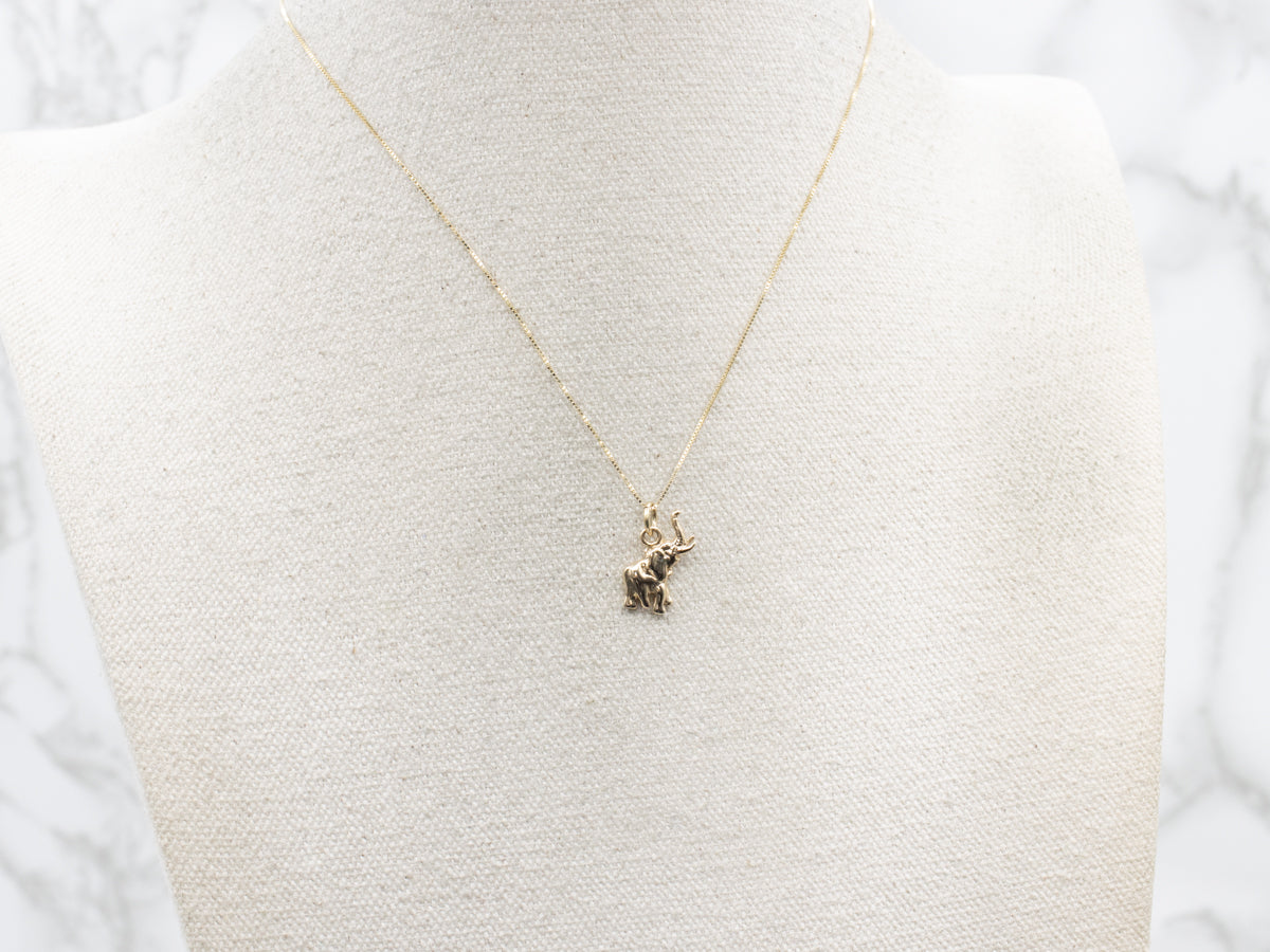 Lucky Yellow Gold Elephant Charm