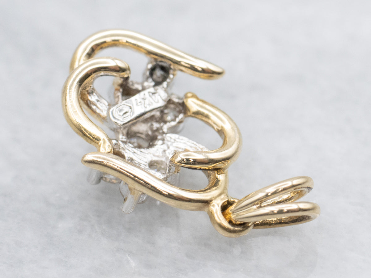 Looping Gold Diamond Pendant