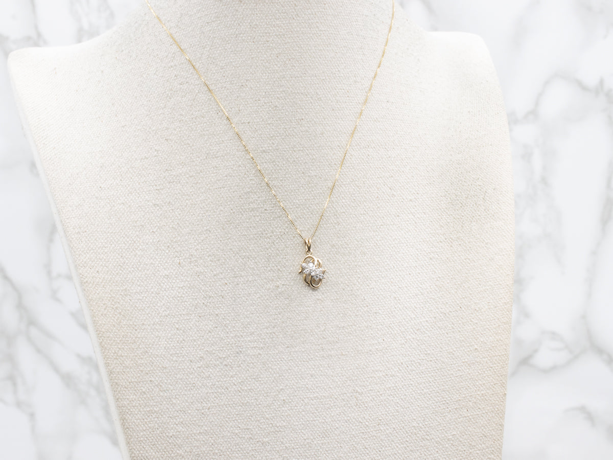 Looping Gold Diamond Pendant