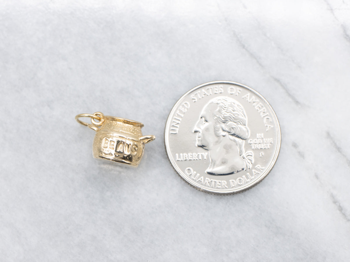 Beantown Baby! Boston Bean Pot Gold Charm