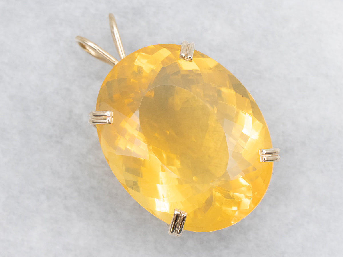 Stunning Fire Opal Gemstone Cocktail Pendant