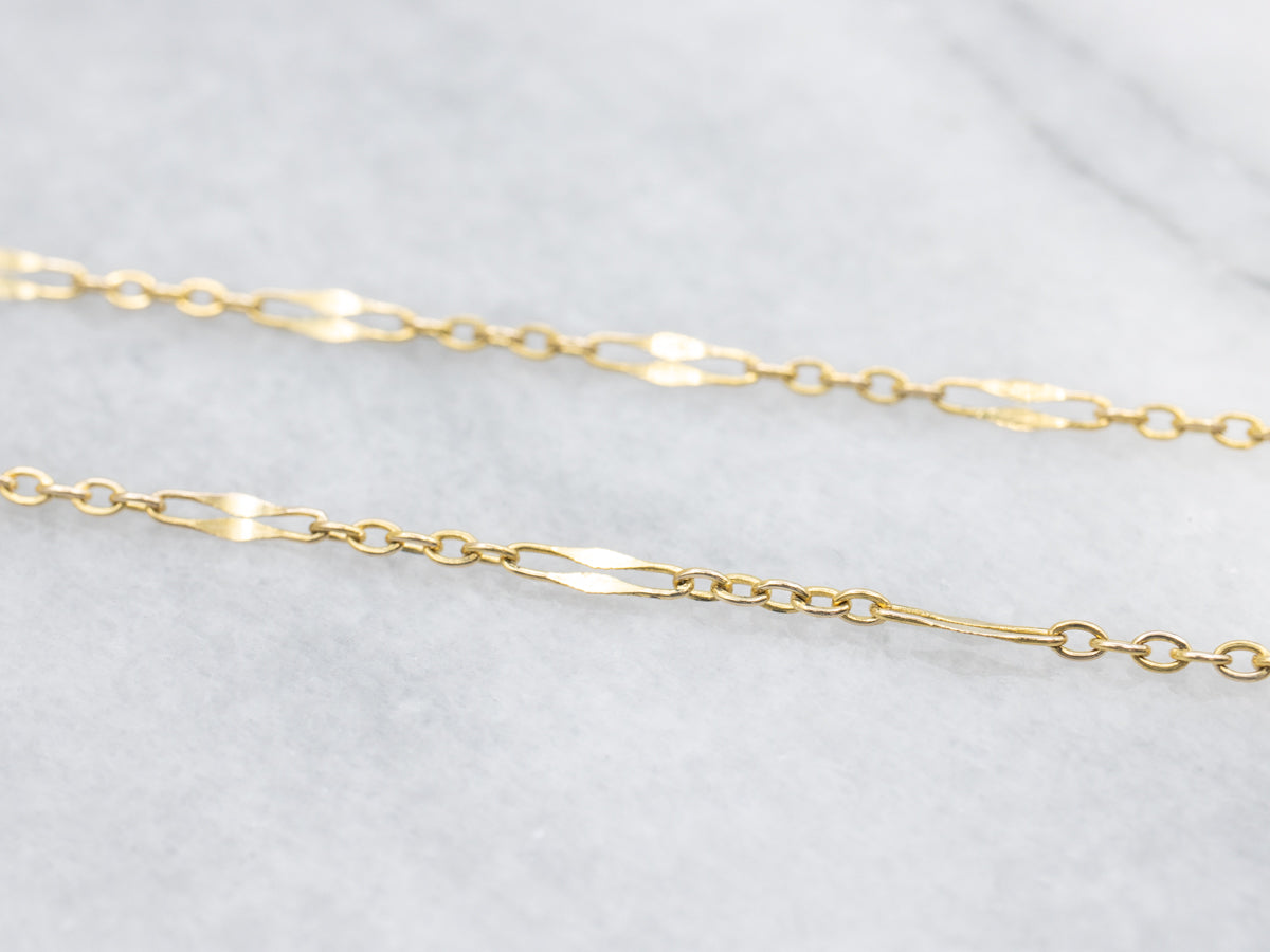 Yellow Gold Fancy Link Chain