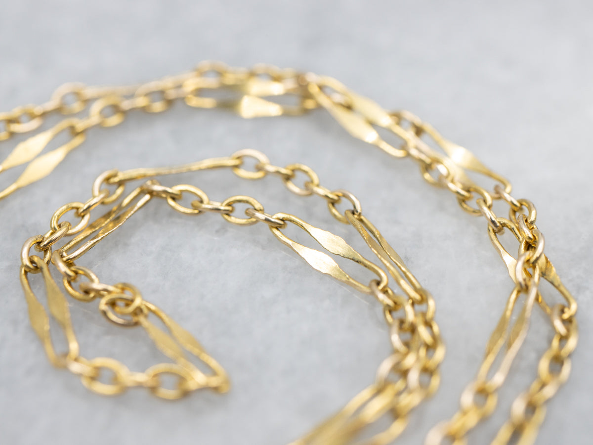 Yellow Gold Fancy Link Chain