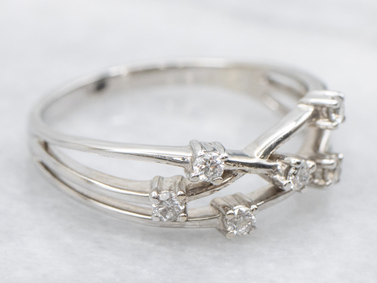 Modernist Wire Wrapped Diamond Band