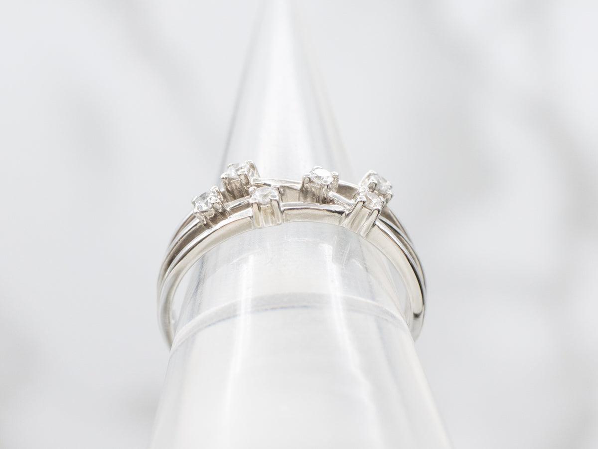 Modernist Wire Wrapped Diamond Band