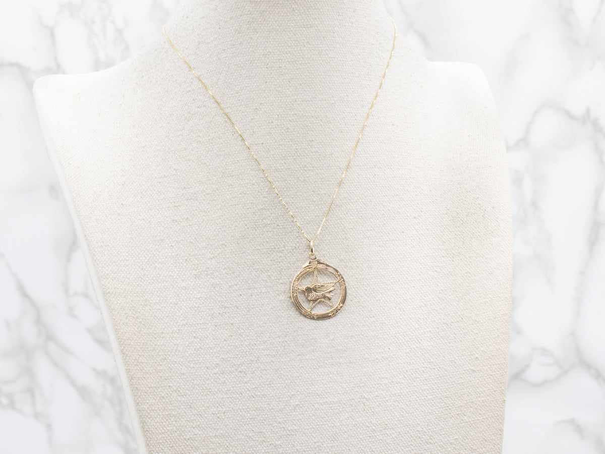 Antique Gold Daughters of Rebekah Pendant