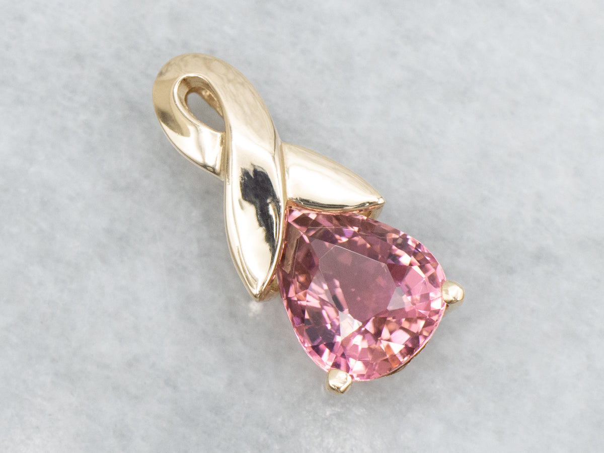Cancer Awareness Pink Tourmaline Pendant