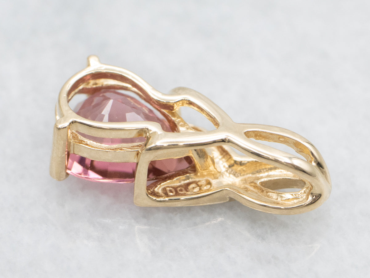 Cancer Awareness Pink Tourmaline Pendant