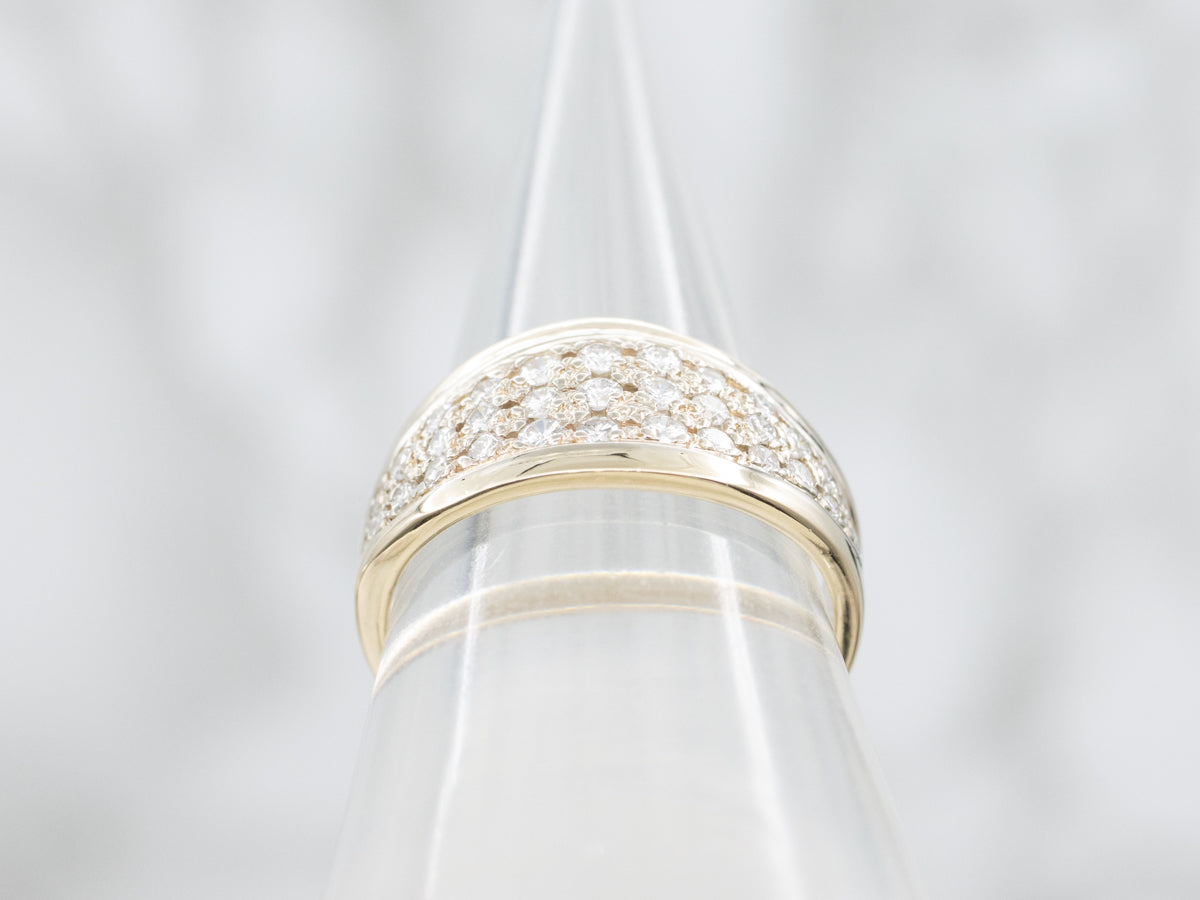 Sparkling Triple Row Diamond Band