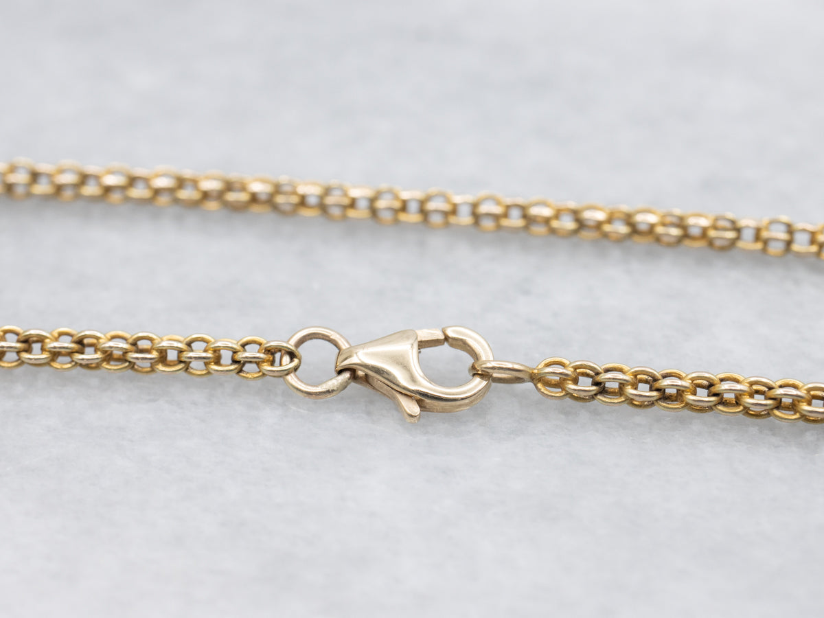 Yellow Gold Rounded Woven Link Chain
