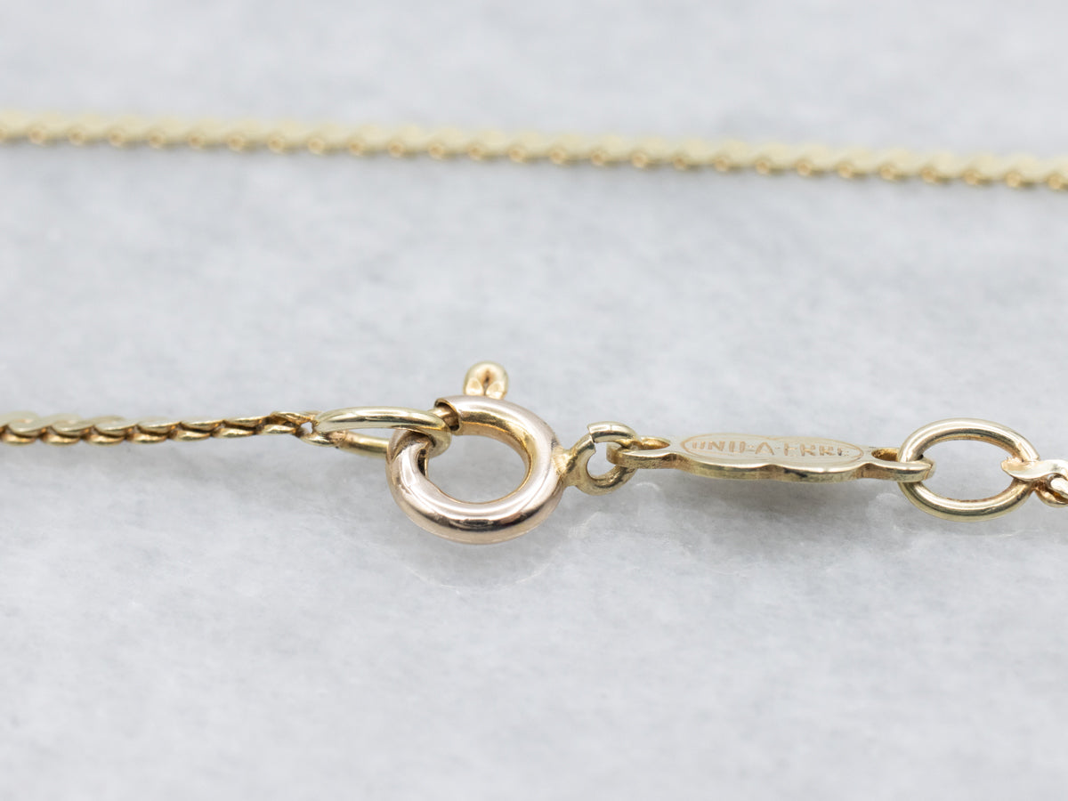Gold Serpentine Chain with Spring Ring Clasp