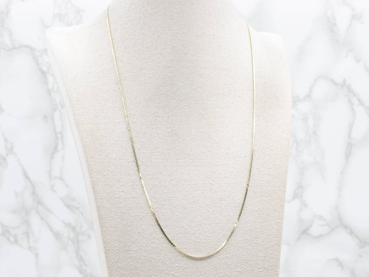 Gold Serpentine Chain with Spring Ring Clasp