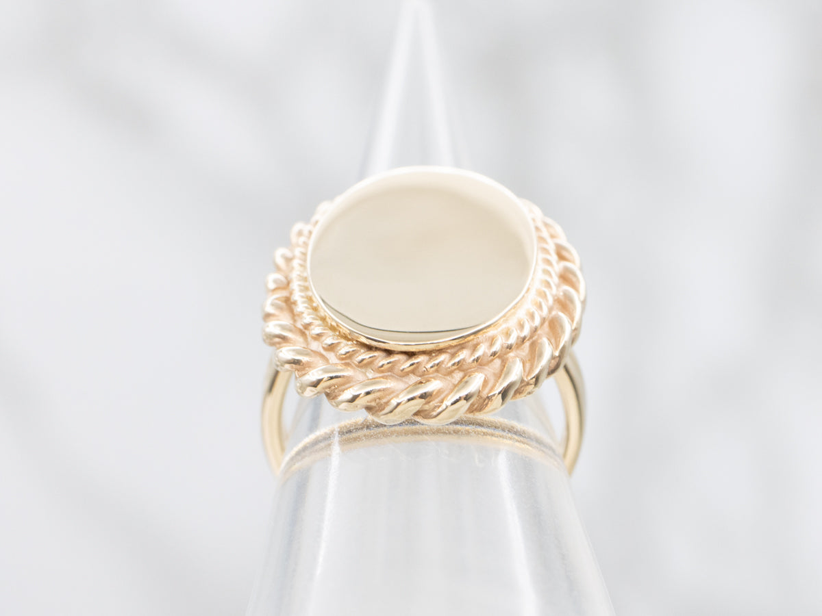 Nautical Gold Signet Statement Ring