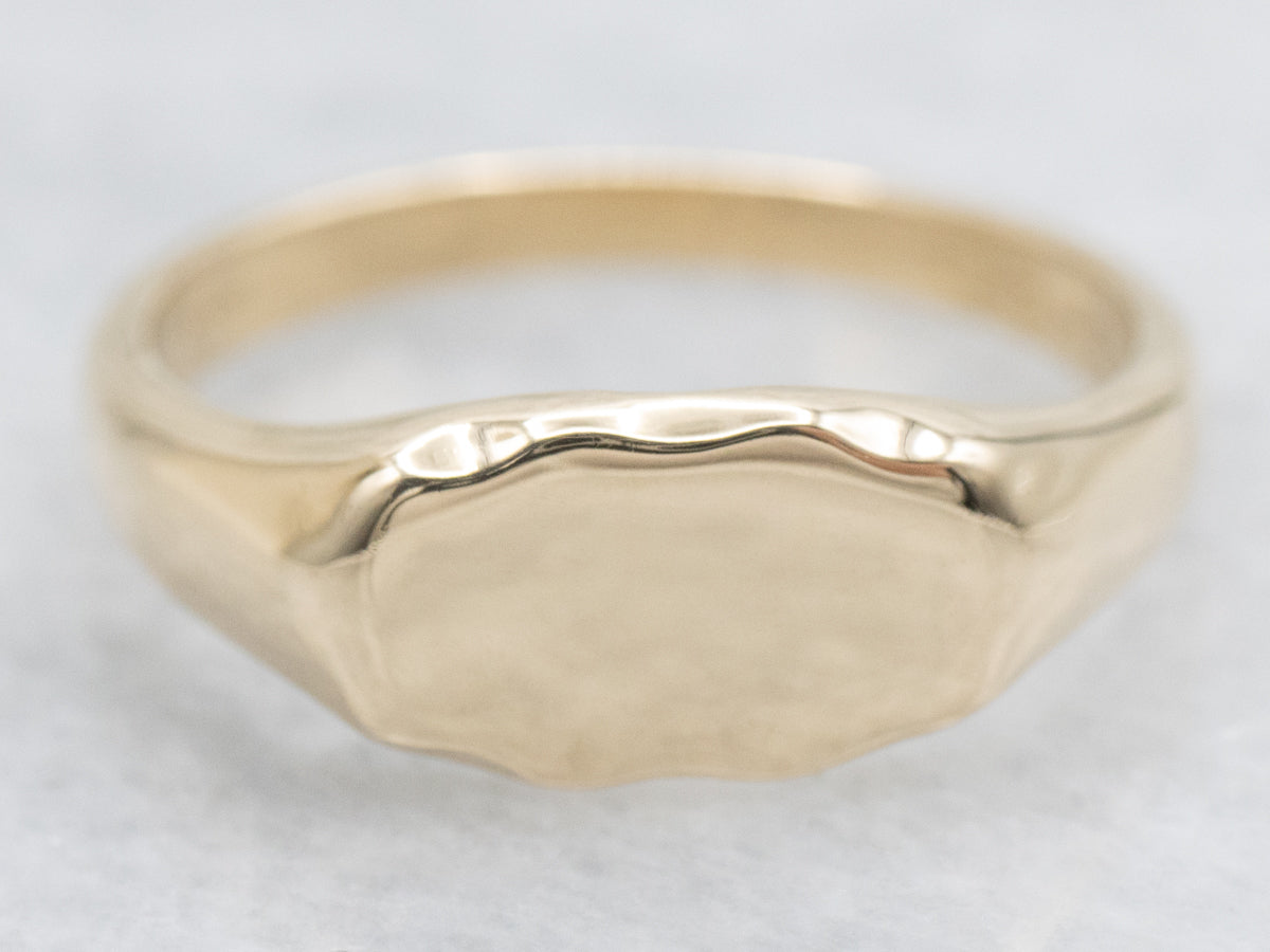 Vintage Yellow Gold Signet Ring