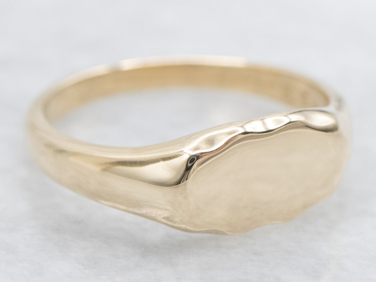 Vintage Yellow Gold Signet Ring