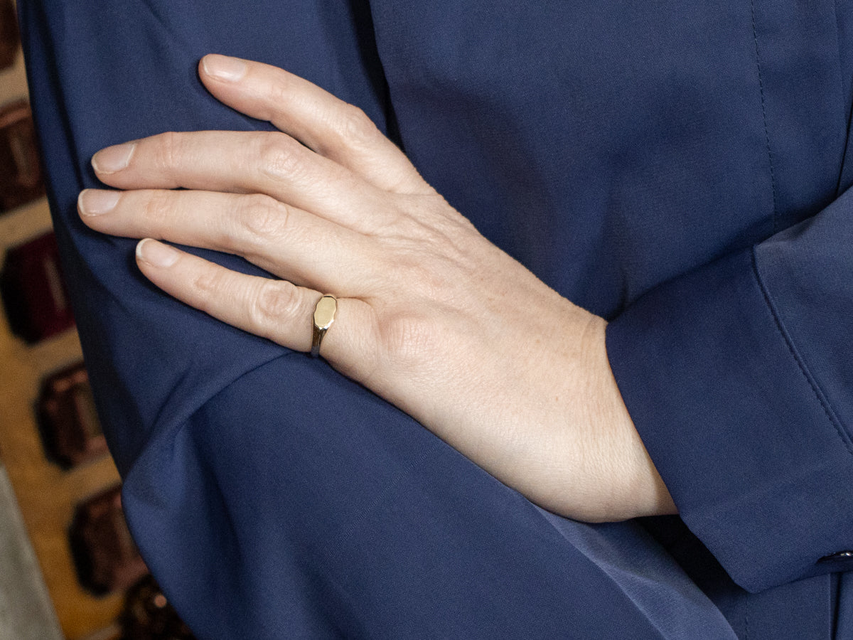 Vintage Yellow Gold Signet Ring