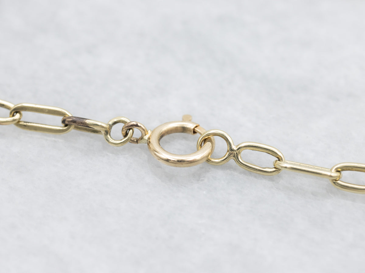 Thin Gold Paperclip Link Bracelet