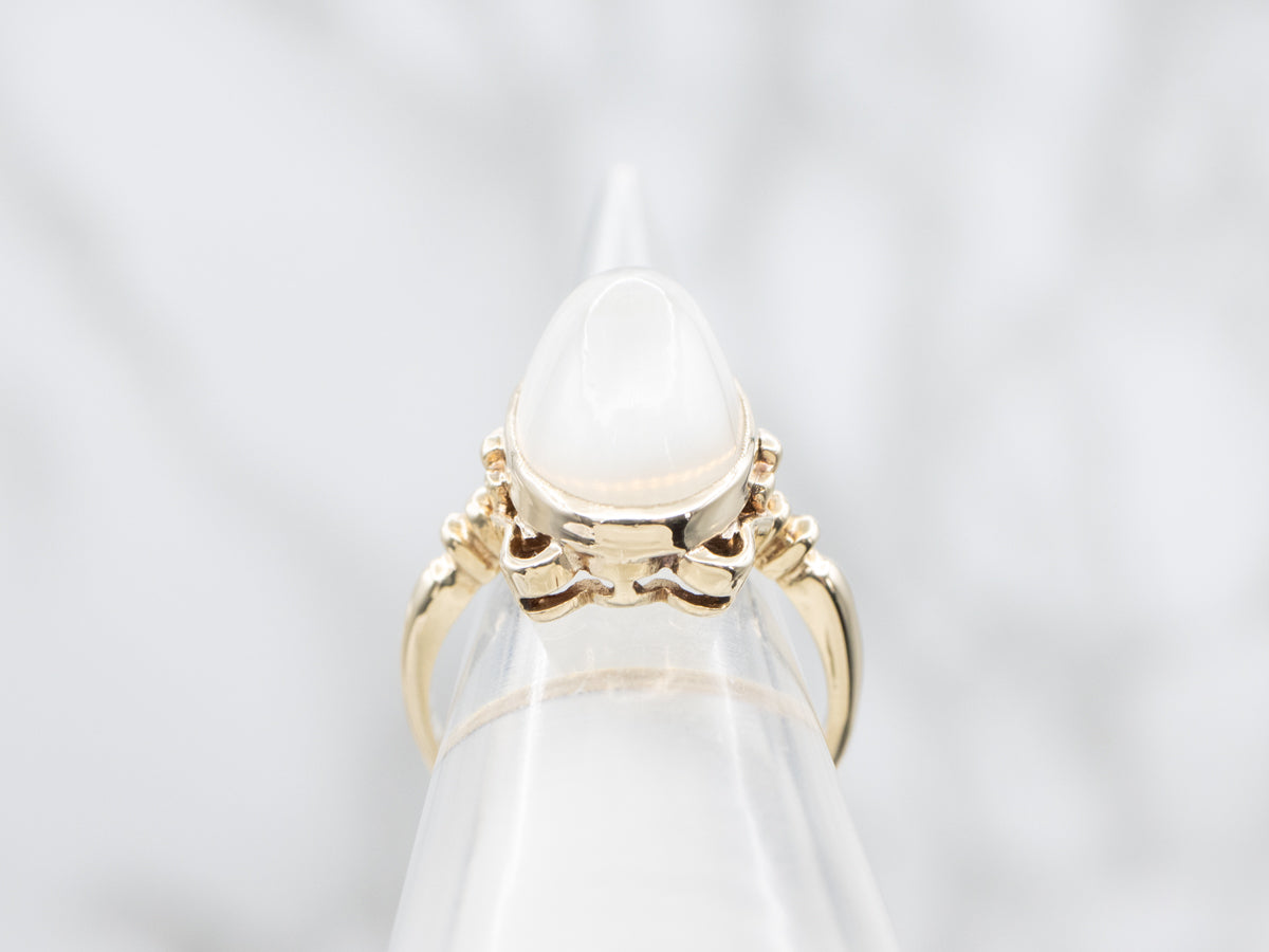 Victorian Revival Moonstone and Gold Ring