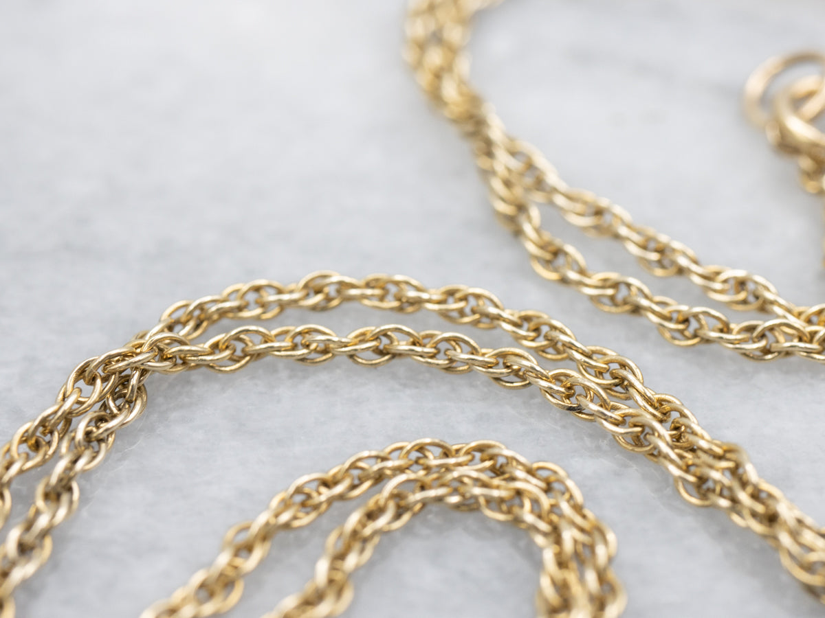 Gold Rope Chain with Spring Ring Clasp