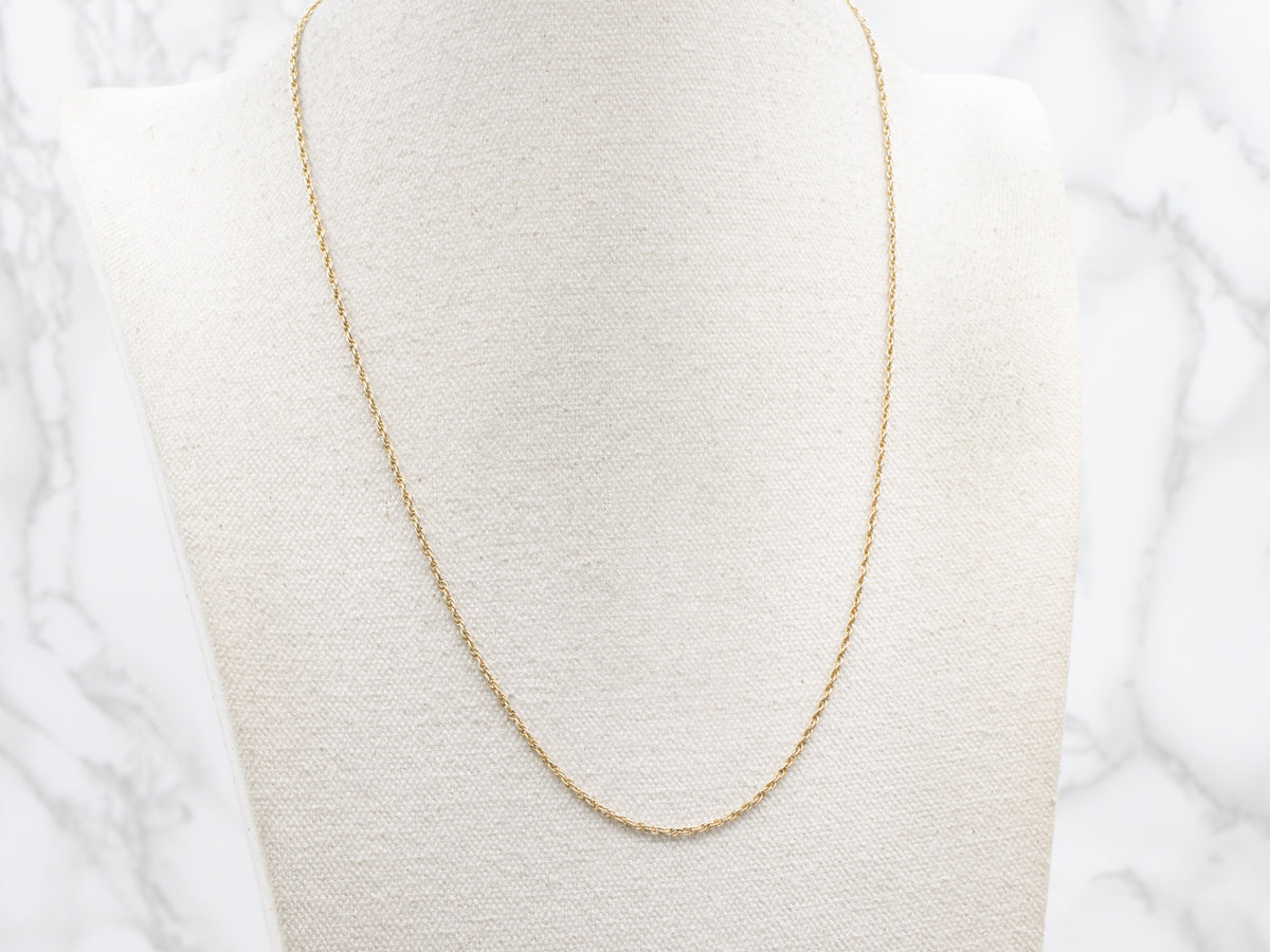 Gold Rope Chain with Spring Ring Clasp