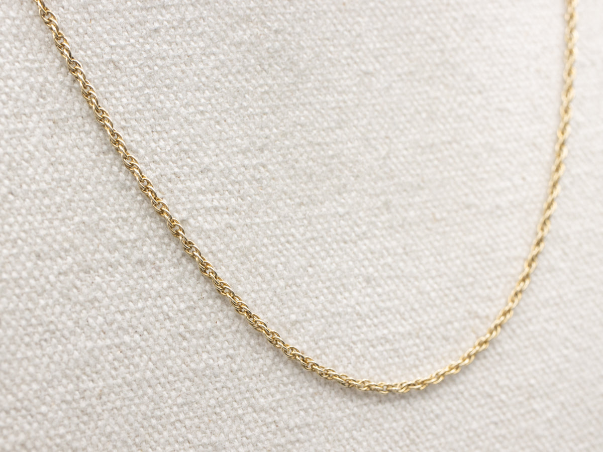 Gold Rope Chain with Spring Ring Clasp