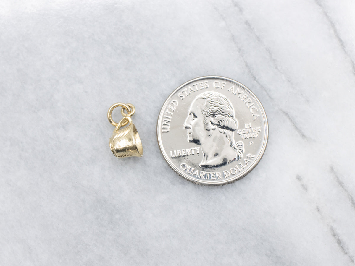 Vintage Gold Teacup Charm