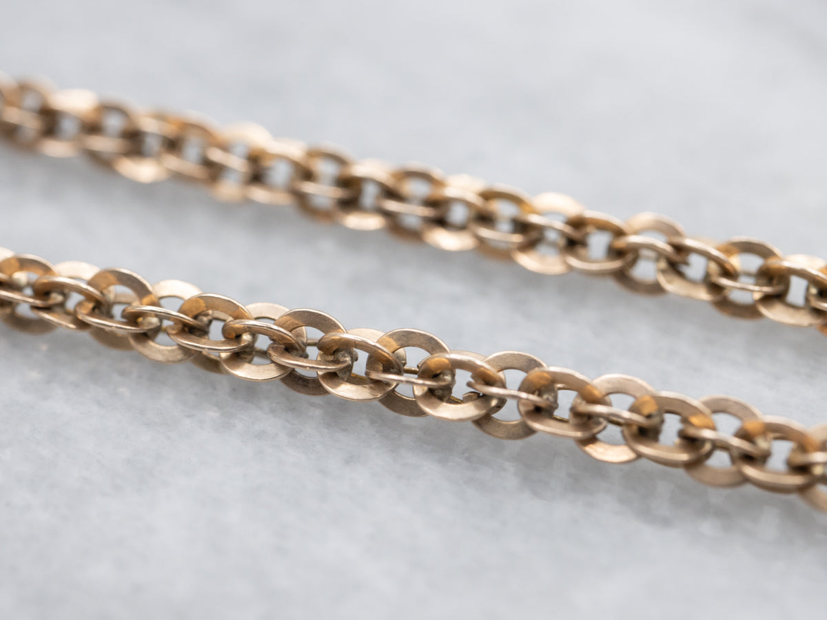 Victorian Gold Turquoise Slide Lariat Necklace