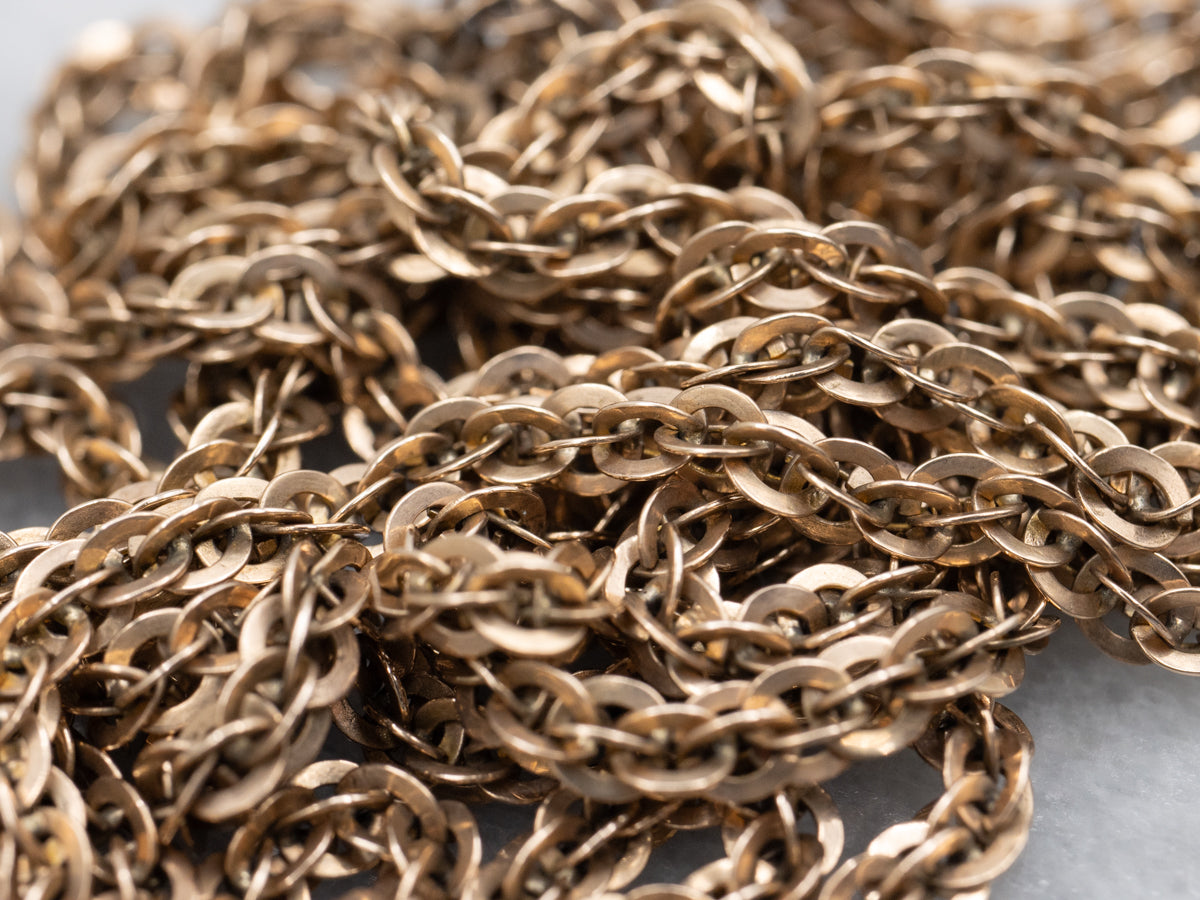 Victorian Gold Turquoise Slide Lariat Necklace