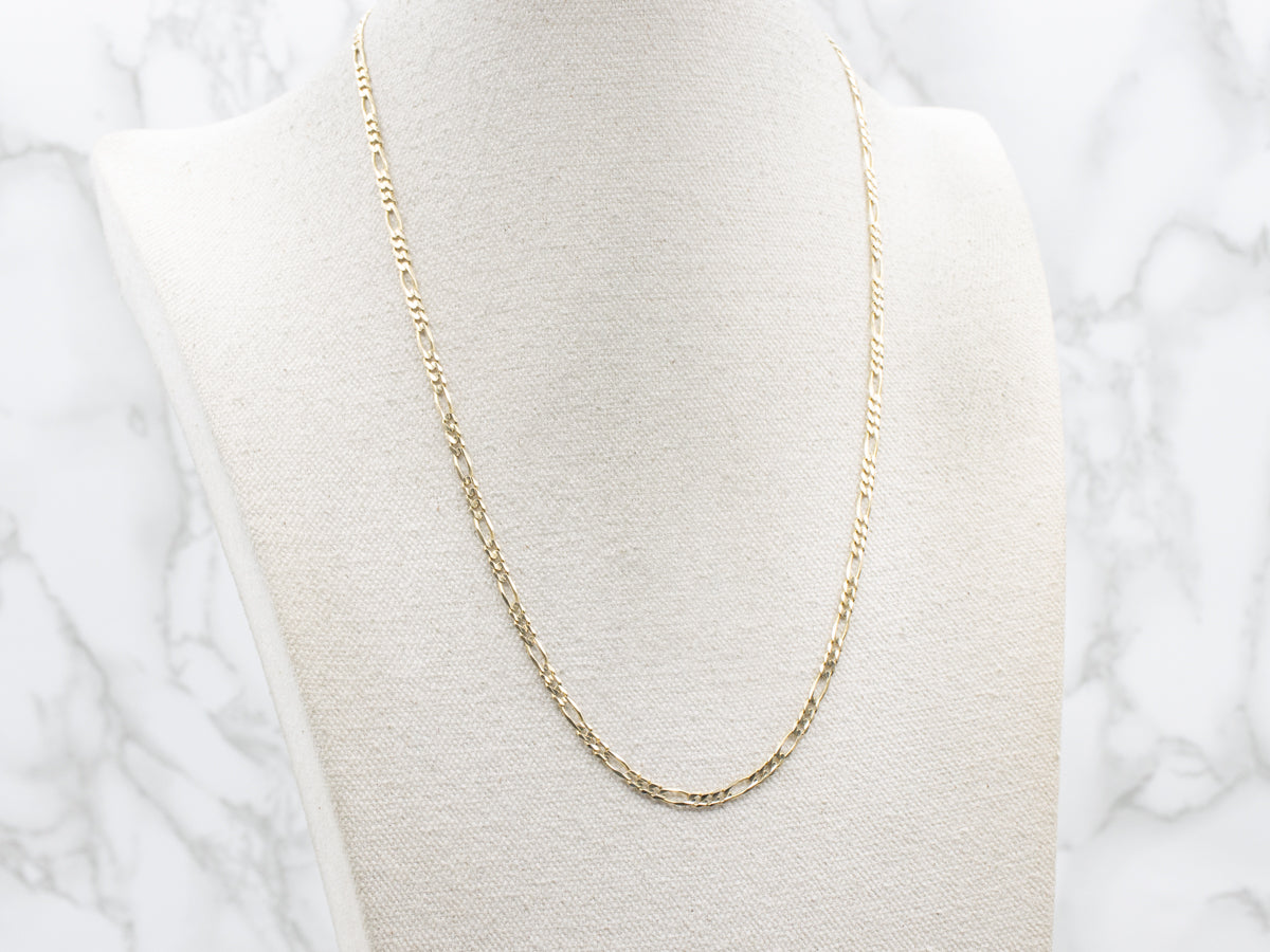 Polished Gold Figaro-Link Chain