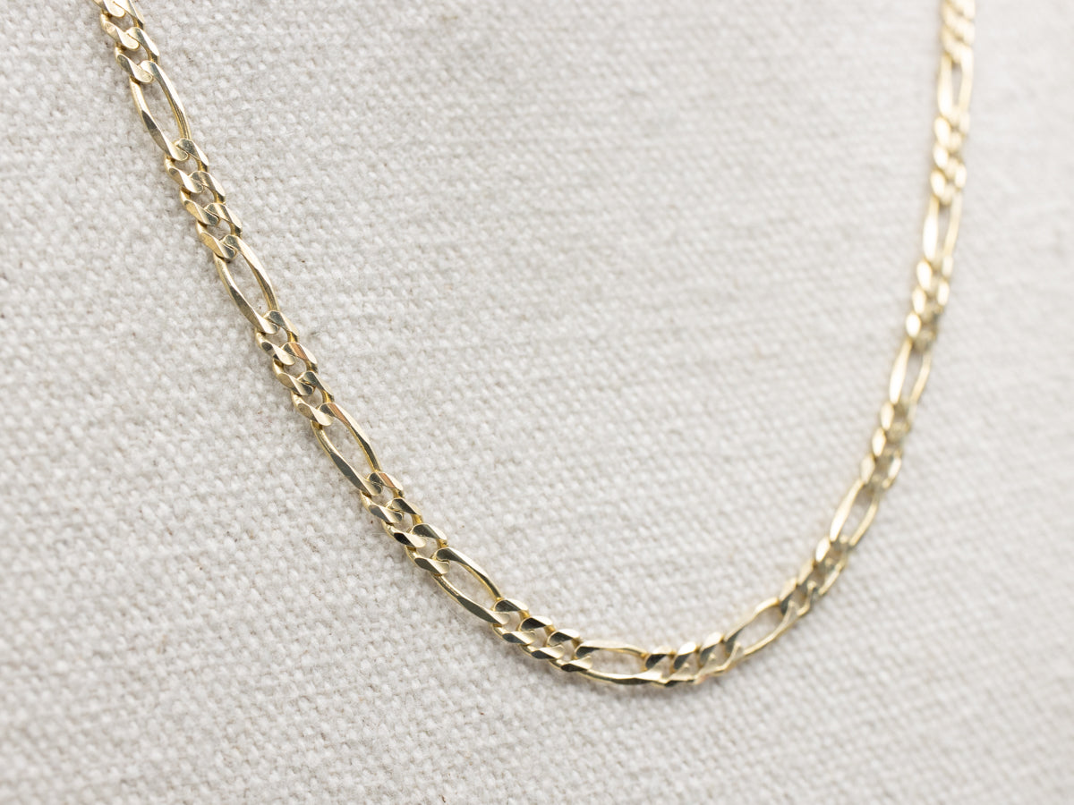 Polished Gold Figaro-Link Chain