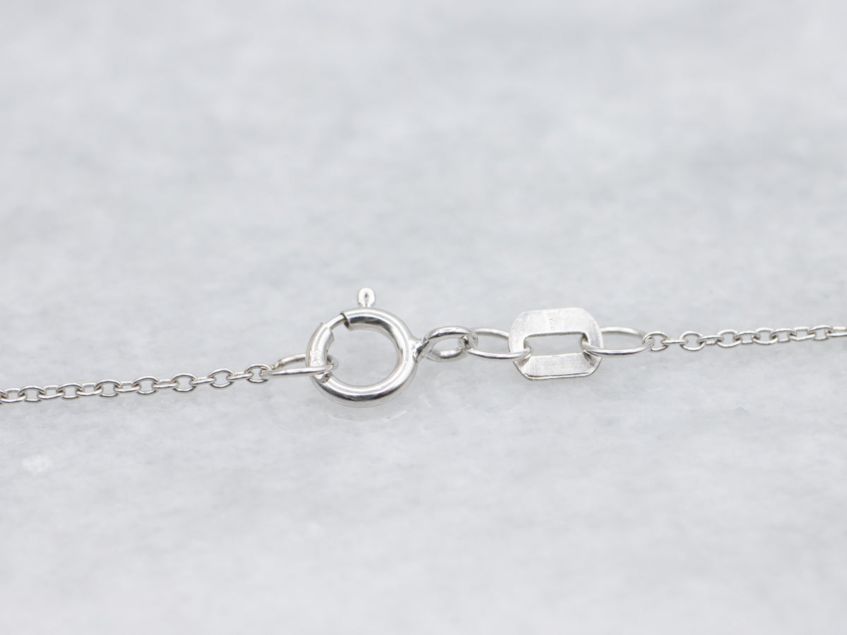 Two Tone Gold Emerald and Diamond Pendant Necklace