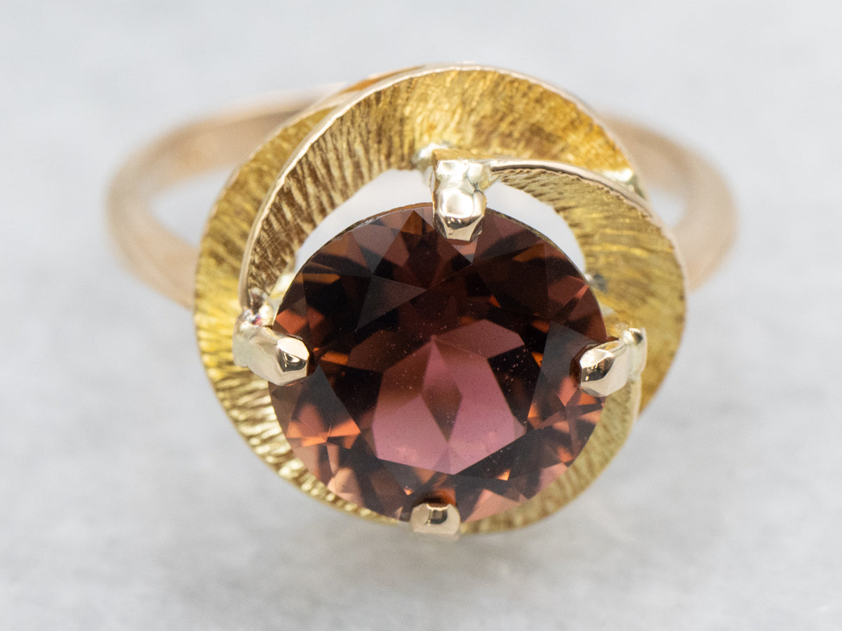Swirling Dravite Tourmaline Cocktail Ring