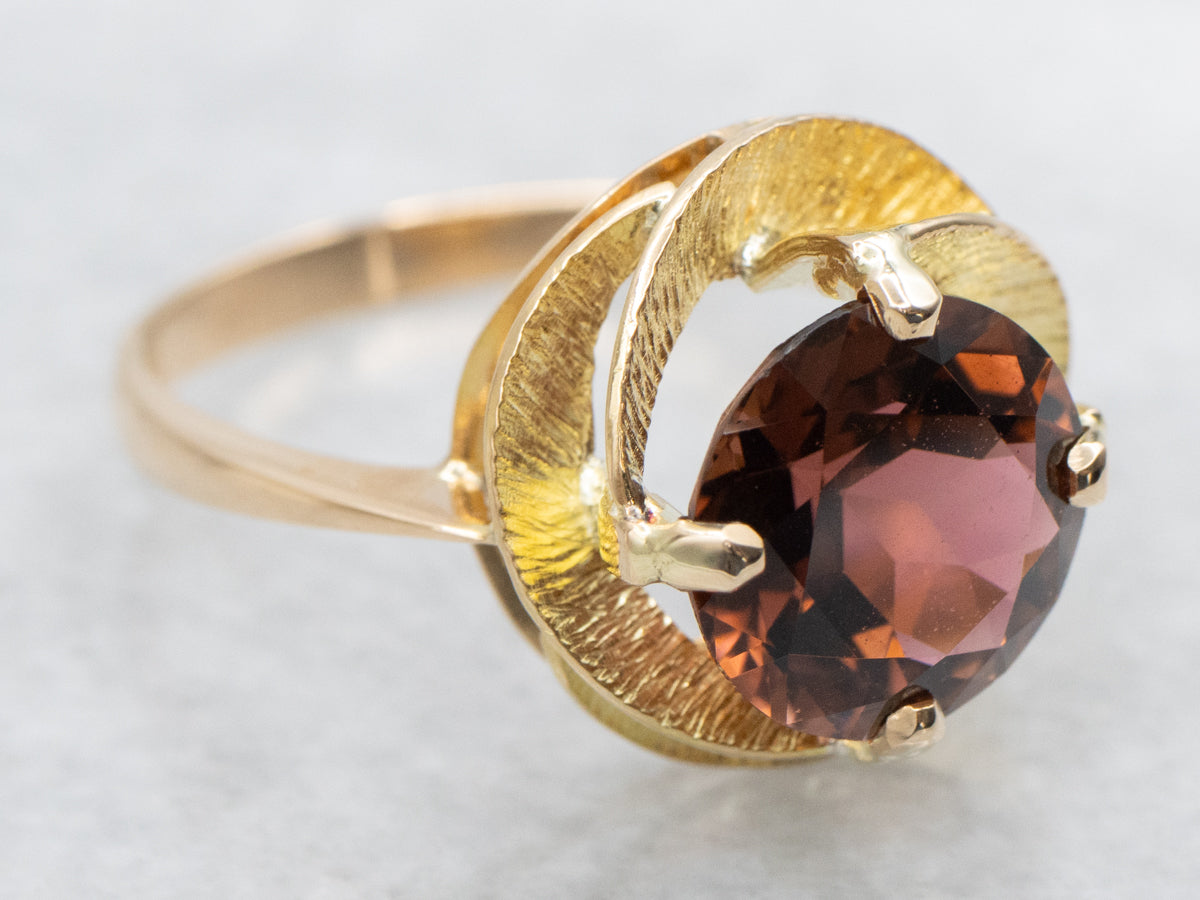 Swirling Dravite Tourmaline Cocktail Ring