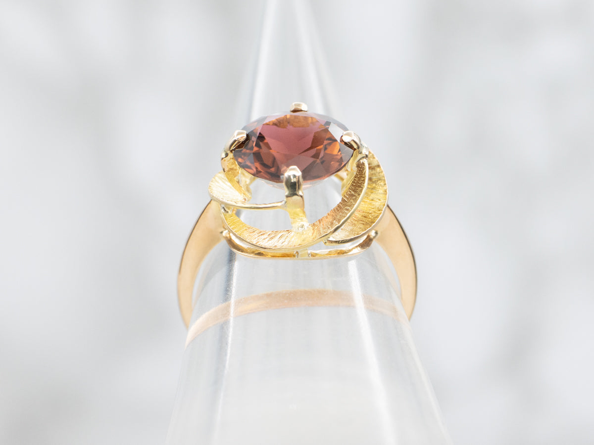 Swirling Dravite Tourmaline Cocktail Ring