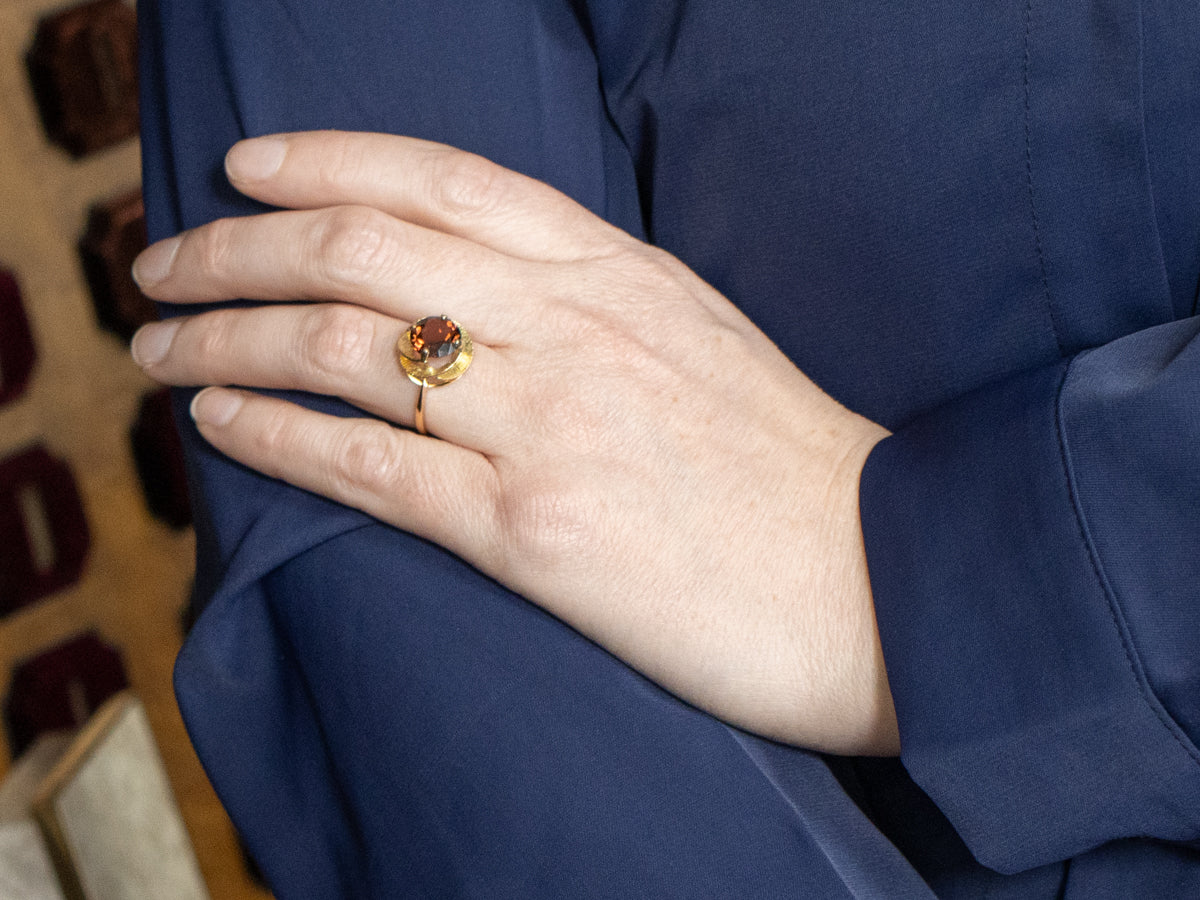 Swirling Dravite Tourmaline Cocktail Ring