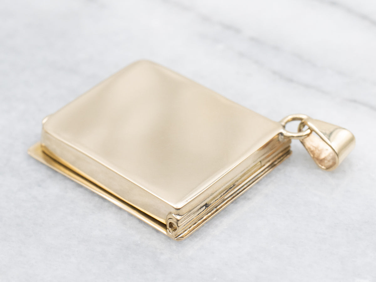 Beautiful Engraved Gold Floral Locket