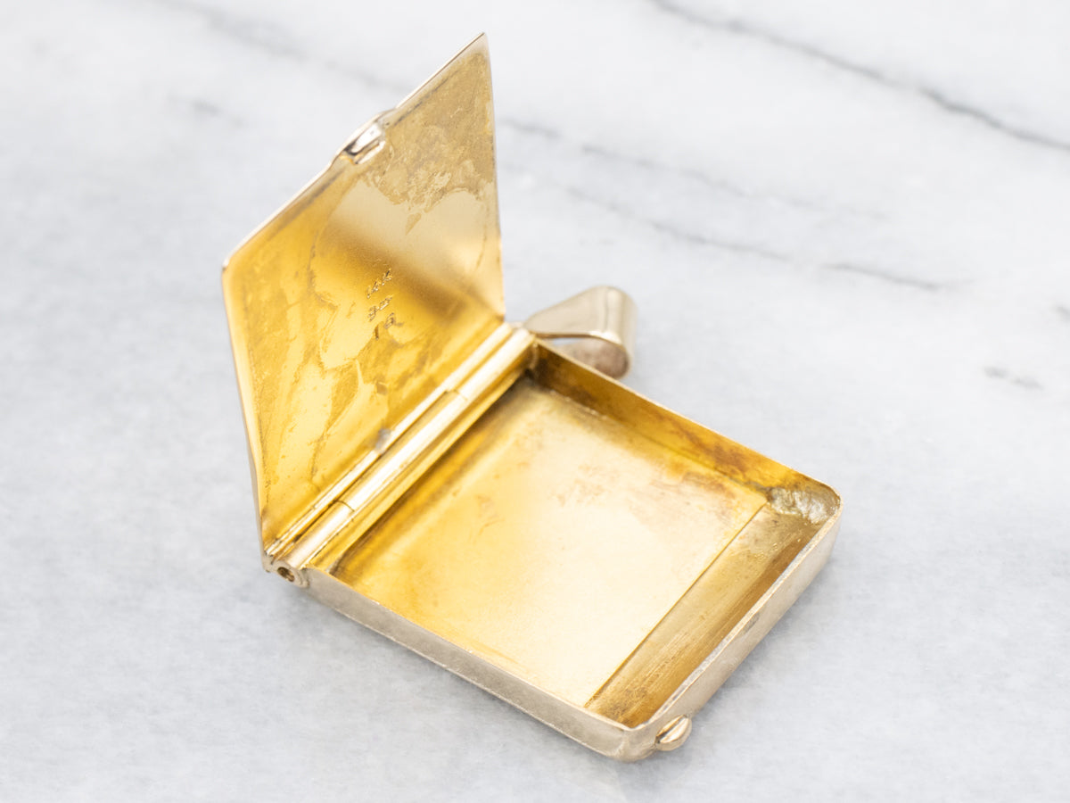 Beautiful Engraved Gold Floral Locket