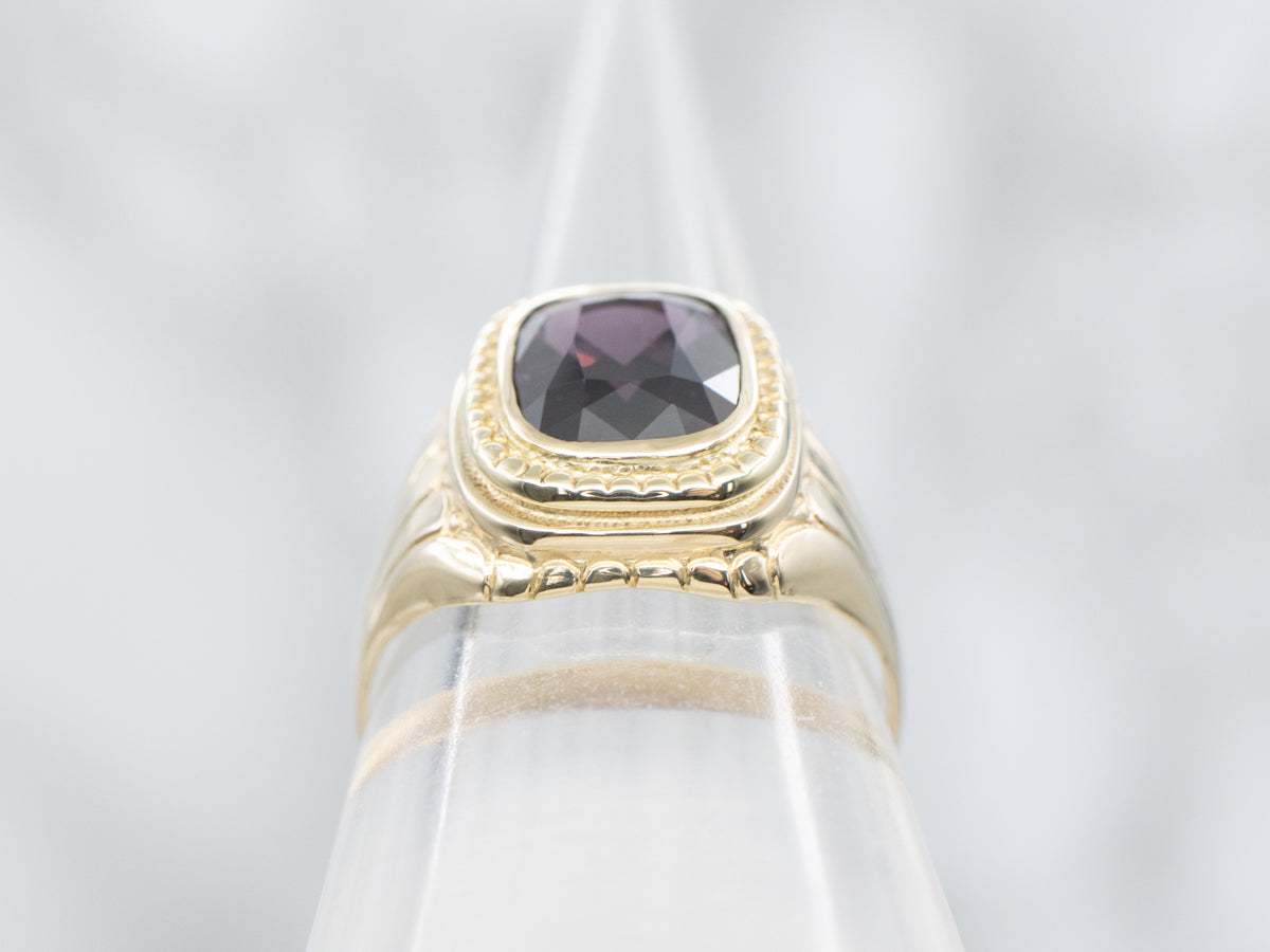 Vintage 1940s Men's Spinel Solitaire Ring