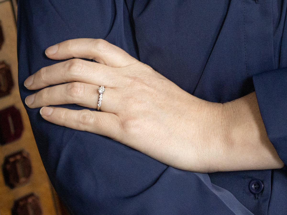 Modern Gold Brilliant Diamond Engagement Ring