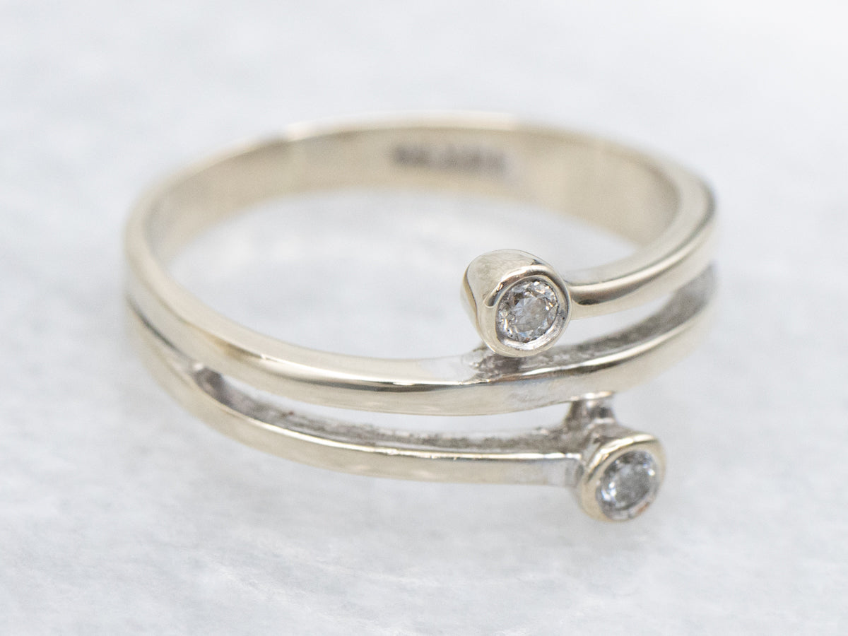 Bezel-Set Diamond Bypass Band