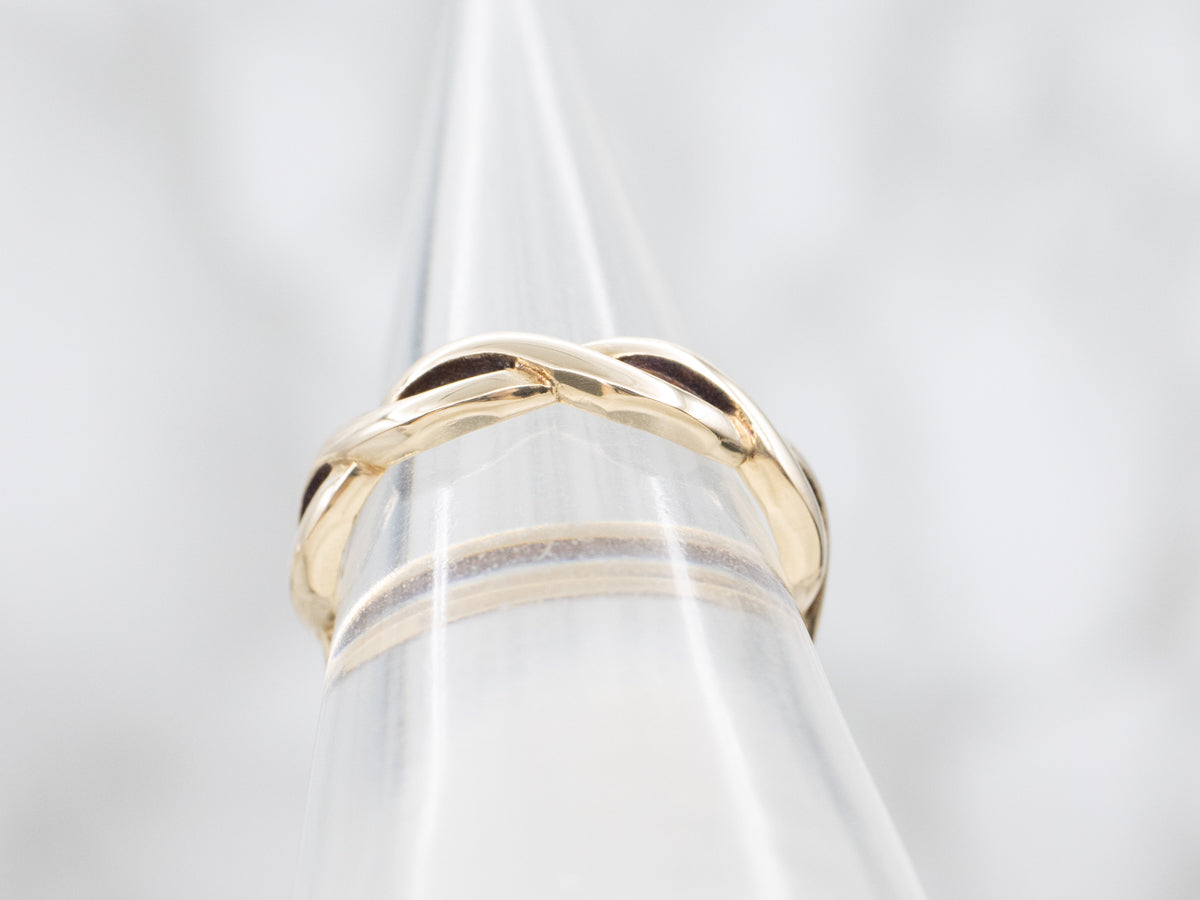 Twisting Polished Gold Band