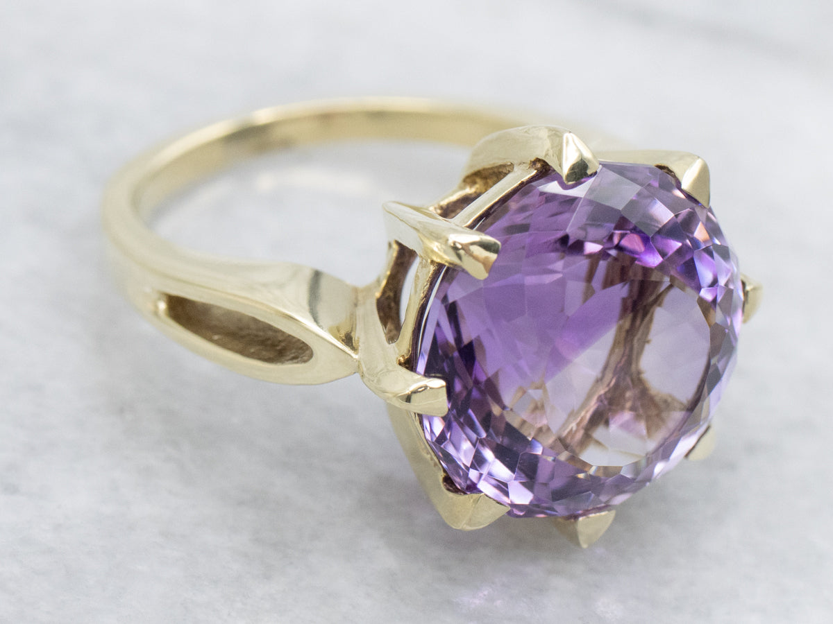 Stunning Amethyst and Gold Cocktail Ring