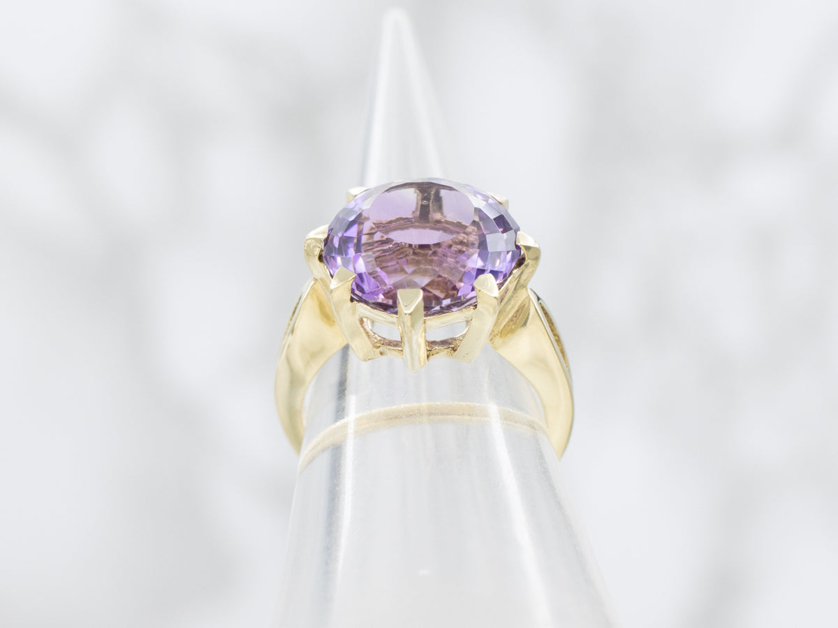 Stunning Amethyst and Gold Cocktail Ring