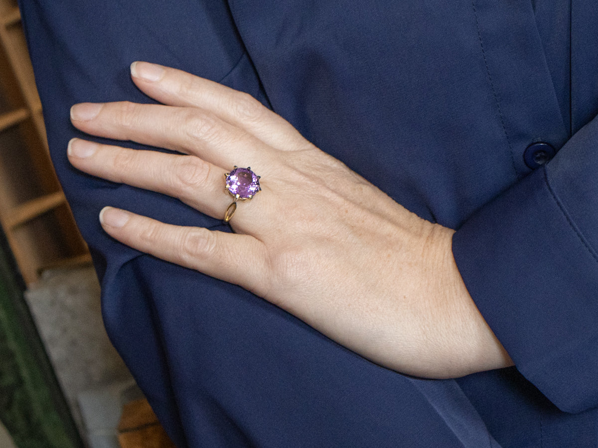 Stunning Amethyst and Gold Cocktail Ring
