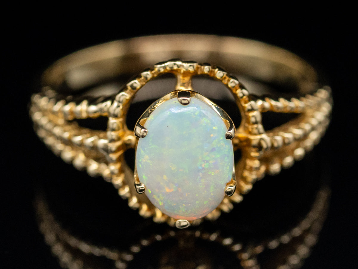 Australian Opal Nautical Gold Ring
